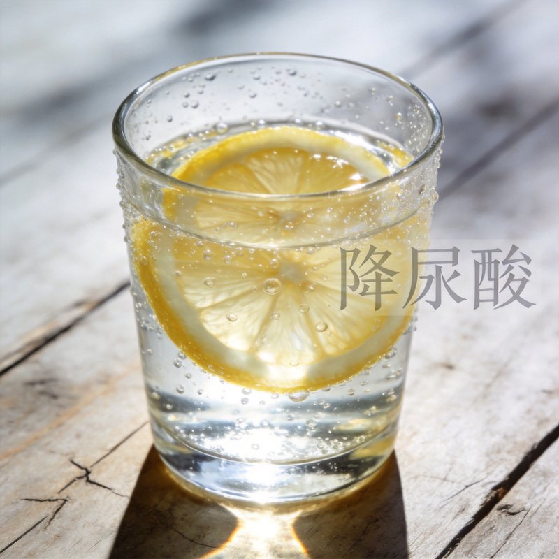 柠檬水降尿酸示意图